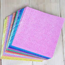 50pcs/set Square Origami Paper Single Side Shining Folding Solid Papers Kids DIY Scrapbooking Craft Decoration