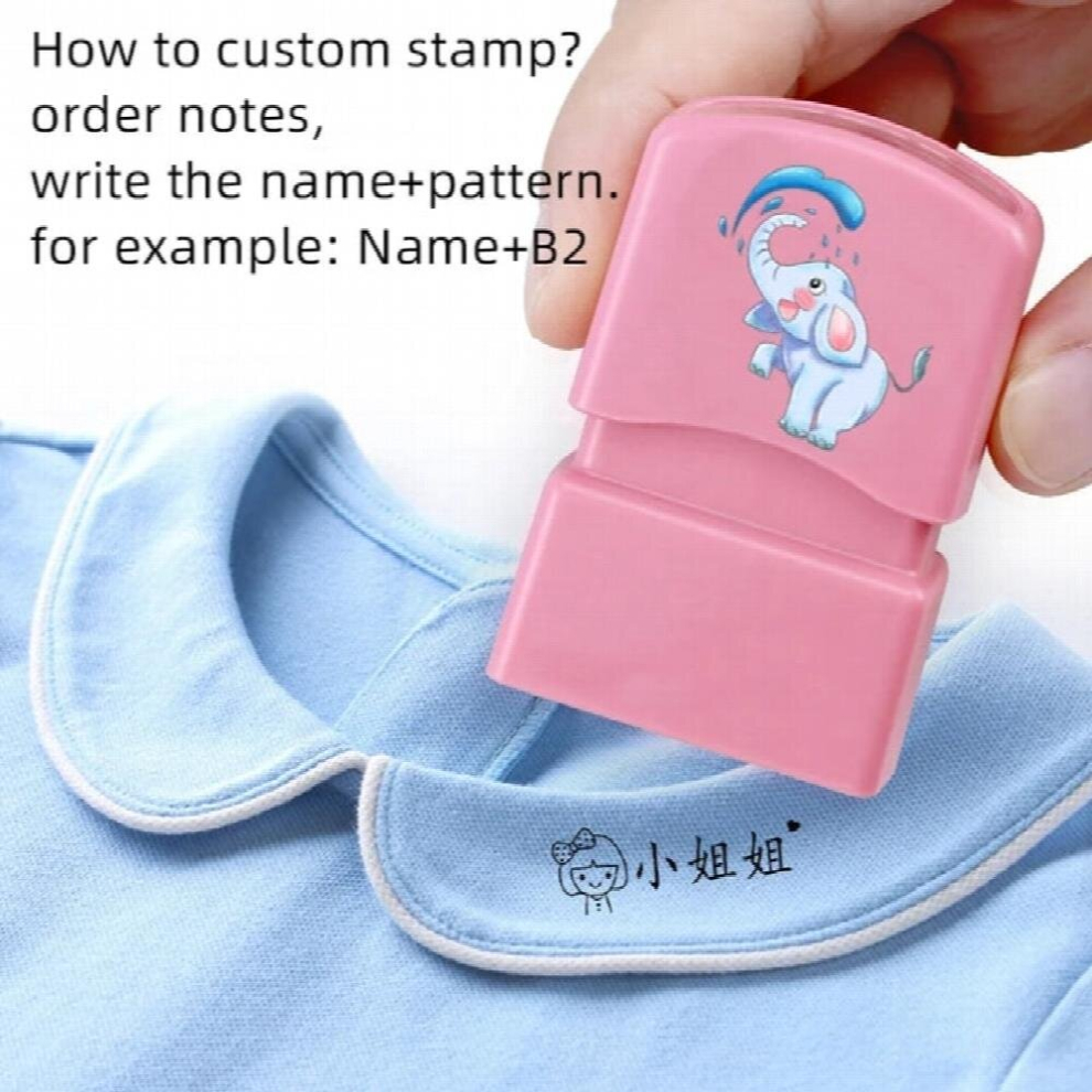 Customized Name Stamp Paints Personal Student Child Baby Engraved Waterproof Non-fading Kindergarten Cartoon Clothing Name Seal