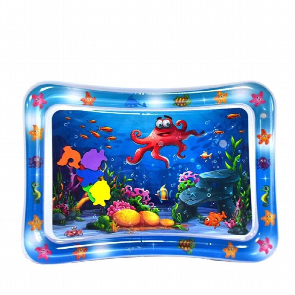 Inflatable Tummy Time Activities Water Mat for Baby Infants and Toddlers Fun time Play Activity Babys Stimulation Growth Game