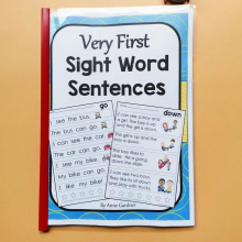 My Very First Sight Word Sentence kids Learning English Homework Interactive Phonics Coloring Practice Workbook worksheet books