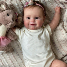 Reborn Dolls Soft Full Silicone Body Waterproof Lifelike Realistic Visible Veins Skin Tone Reborn Baby Doll Kit Girls Gift