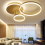 Living And Home Modern Round LED Chandelier Ceiling Light, 3 Circle Dimmable 1