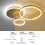 Living And Home Modern Round LED Chandelier Ceiling Light, 3 Circle Dimmable 4