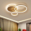 Living And Home Modern Round LED Chandelier Ceiling Light, 3 Circle Dimmable 2