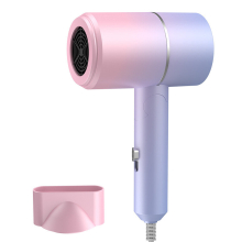 (Gradient Purple) MIni Folding Hairdryer 220V-240V 750W with Carrying Bag Hot Air Anion Hair Care for Home Travel Hair Dryer Dormitory Blow Drier