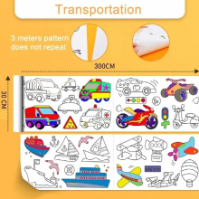 Childrens Drawing Roll Sticky Filling Paper Graffiti Scroll Coloring Paper Roll for Kids DIY Painting Educational Toys