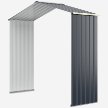 Outdoor Shed Extension Kit: Adds 1.36 m2 Storage, Weatherproof Steel, Easy Install; Fits 203 cm Wide Garden Sheds