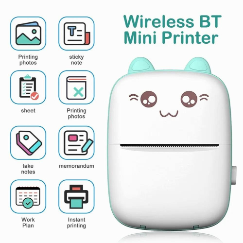 Portable Mini Bluetooth Wrong Printer Mobile Phone Photo Title Note Print Pocket Student Error Label Printer for Childrens Gift 2