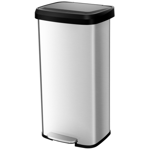 Casart 68L Recycling Pedal Bin Stainless Steel Kitchen Bin with Soft Close Lid Handle 1