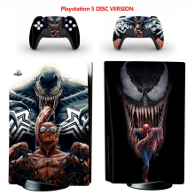 Skin Sticker for PS5 Console Controller Disc Version Vinyl Wrap Cover Spiderman