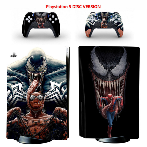 Skin Sticker for PS5 Console Controller Disc Version Vinyl Wrap Cover Spiderman