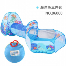 3 In 1 Children Ocean Ball Pool Pit Tent Toys With Tunnel Crawling Portable Foldable Childrens Teepee Tents Indoor Outdoor Game