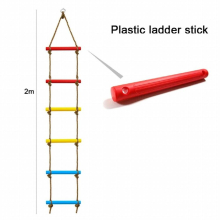 Climbing Rope Ladder for Kids Wooden Plastic Playset Outdoor Indoor Swingset Accessories Playground Childrens Rope Ladder