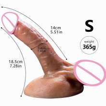 Soft Long Skin Feeling Dildo Realistic Penis Sexy Female Masturbator Double-layer Silicone Suction Cup Dildos for Women