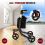 Casart 3 Wheel Folding Rollator Aluminium Mobility Walker Adjustable Handle Lightweight 6