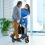 Casart 3 Wheel Folding Rollator Aluminium Mobility Walker Adjustable Handle Lightweight 10