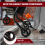Casart 3 Wheel Folding Rollator Aluminium Mobility Walker Adjustable Handle Lightweight 9