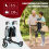 Casart 3 Wheel Folding Rollator Aluminium Mobility Walker Adjustable Handle Lightweight 4