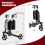 Casart 3 Wheel Folding Rollator Aluminium Mobility Walker Adjustable Handle Lightweight 3