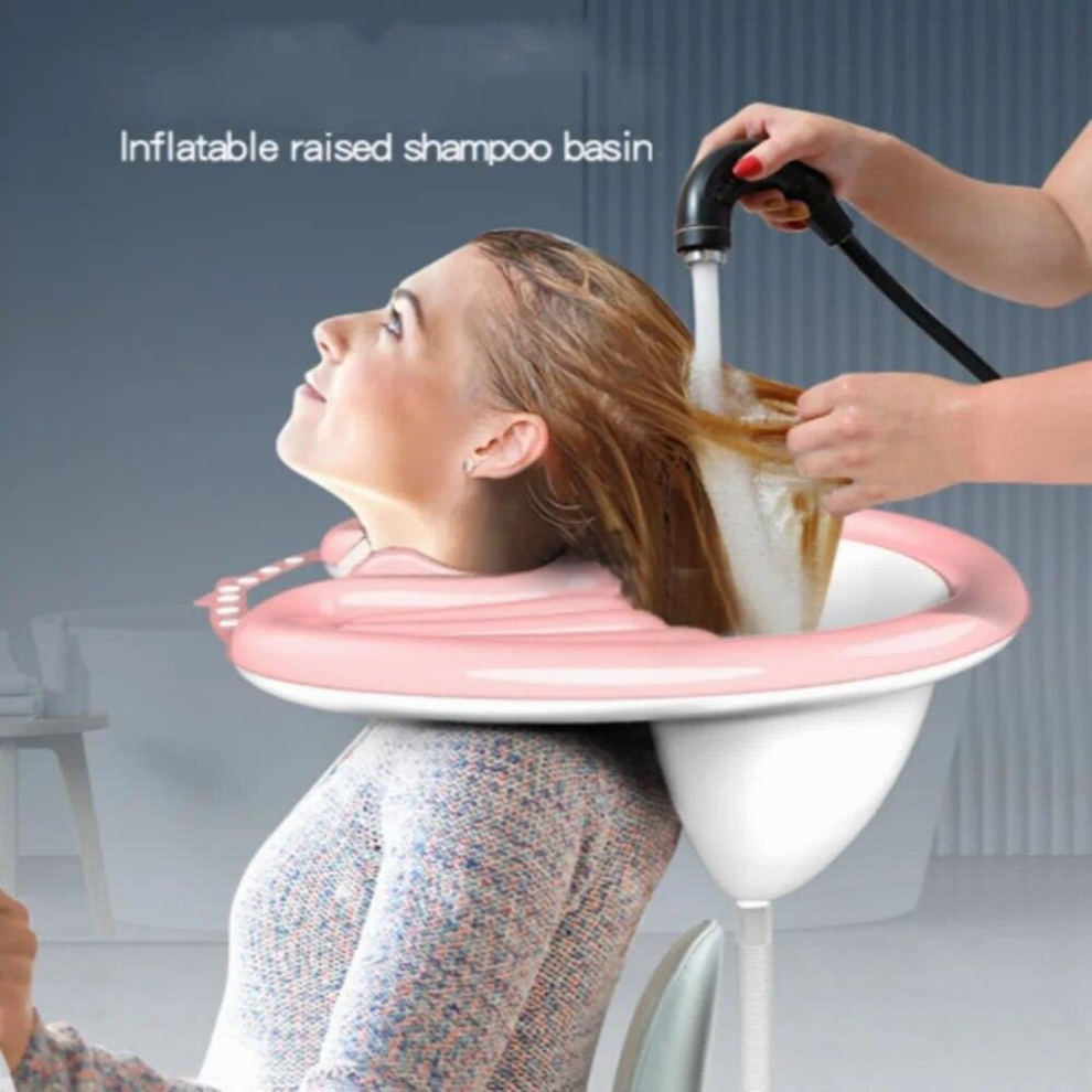 Portable Shampoo Pad PVC Inflatable Shampoo Basin with Tube suit for Pregnant Women Elderly Kid