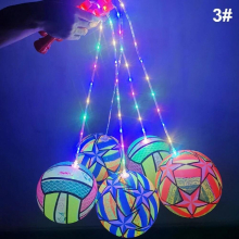 Luminous Inflatable Toy Bouncy Ball Outdoor Sports Rubber Beach Ball Parent Children Games For Kids Interactive Games Toys
