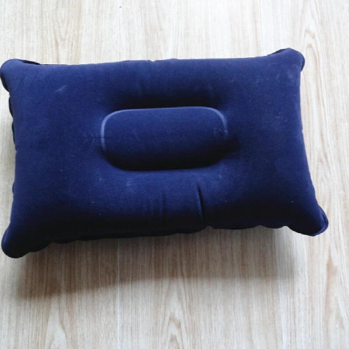 Inflatable Pillow Travel Camping Pillows Easy Portable Napping Companion PVC Rectangular Pillow Flocked Rectangular Pillow