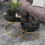 (Black) Removable Set of 2 Round Coffee Table with Storage 1