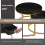 (Black) Removable Set of 2 Round Coffee Table with Storage 5
