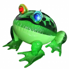 Inflatable Frog PVC Jumping Frog Glow Luminous Flashing Tadpole Green Bouncy Outdoor Fun Sports Toys Children Xmas Gift