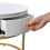 (White) Removable Set of 2 Round Coffee Table with Storage 3