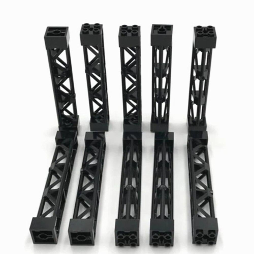 10PCS Support Girder Triangular 2x2x10 Column Train Track Support Frame Compatible with legoeds MOC 58827 95347 4667463 1