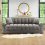 Living And Home 6ft Widths Grey Tufted Sleeper Sofa Bed 1