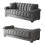 Living And Home 6ft Widths Grey Tufted Sleeper Sofa Bed 4