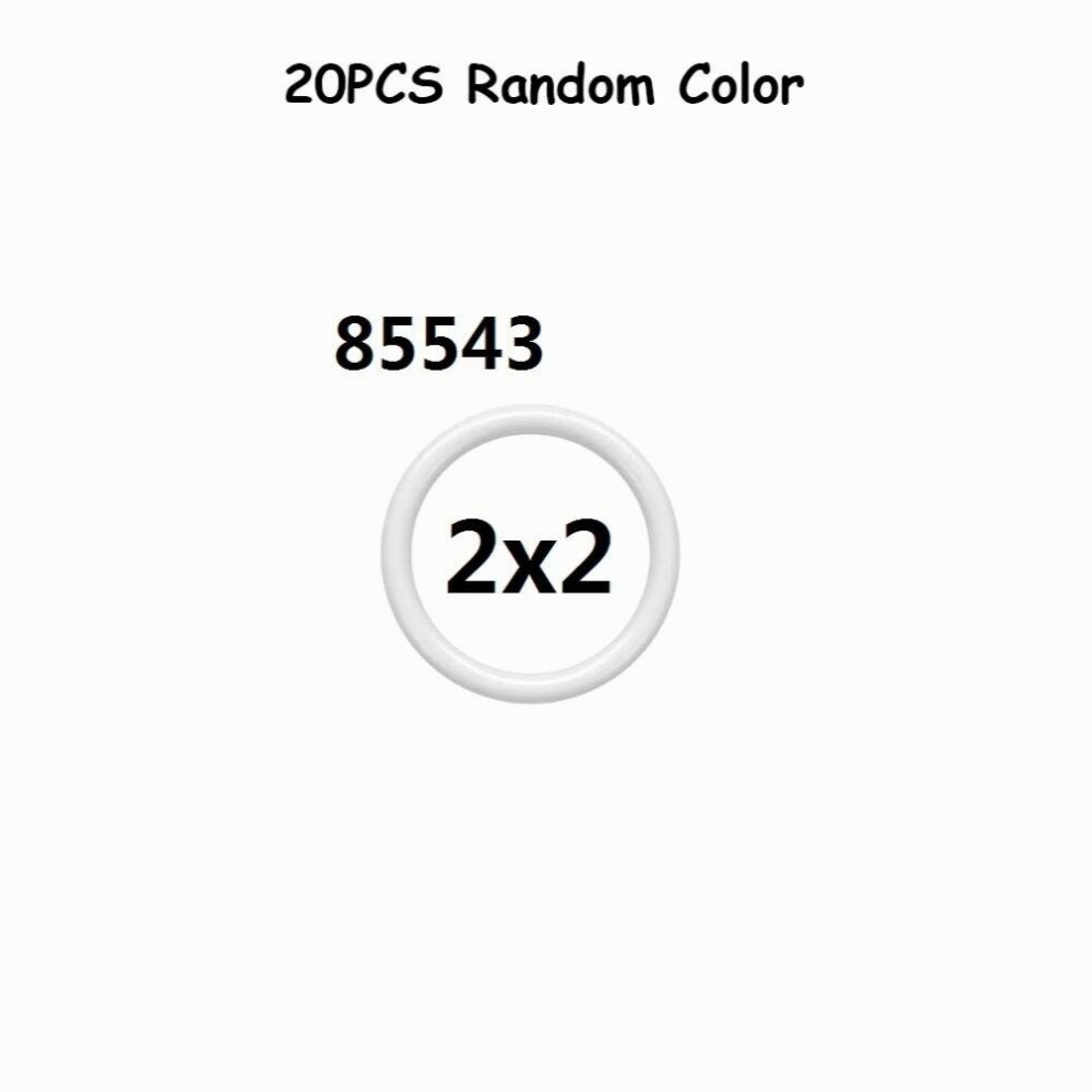 20Pcs Moc Rubber Bands 85543 85544 85545 85546 2X2 3X3 4X4 5X5 For Hi-Technic Round Cross Section Pulley Wheel Belt Drive Belt 885678236339