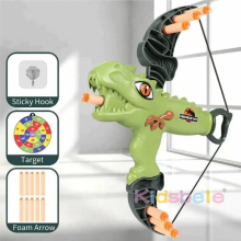 Dinosaur Toys Bow and Arrow Archery Toy Set with 10 Suction Cup Arrows Gift for Boys Girls