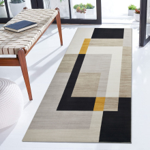 (60 X 220 cm (2 ft x x 7 ft 2 in), Milo ) Extra Large Area Rugs Printed Geometric Traditional Carpets Runner Rug & Luxury Floor Door Mats