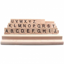 4PCS Domino Trays Wooden Racks Holders Tiles Game Bracket Letter Placement Decor Rack For Kid Adult Mahjong Player