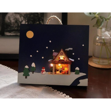 DIY Mini Wooden Doll House Building Kits Dollhouse with Furniture Lights Toys for Girls
