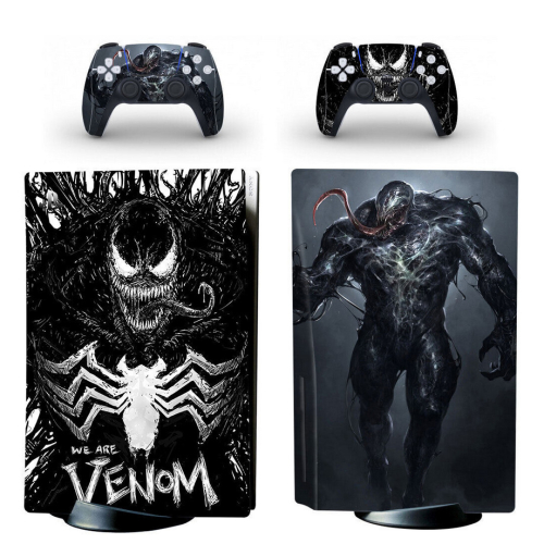 Skin Sticker for PS5 Console and 2 Controllers Disc Version Faceplate Decals 1