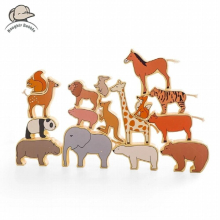 Baby Toy Wooden Animal Stacking Toys Wooden toys Baby Coordination Exercise Toys Animal Cognitive Toys Balancing Toy Baby Gift