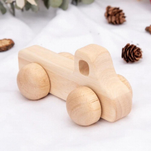 XIHATOY Wooden toddler stroller toys raw wood training baby grasping, puzzle sliding toy car manufacturer direct sales