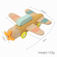 Baby Wooden Plane Toy Safe Water Paint Rich Colors Toy for Kids Well-crafted Interactive Toys for Child Airplane Simulation Game