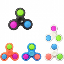 Rainbow Fun Fidget Spinner Toys Fidget Dult Early Stress Relief Brain Education Bubble Music Press Keychain Toys Stress