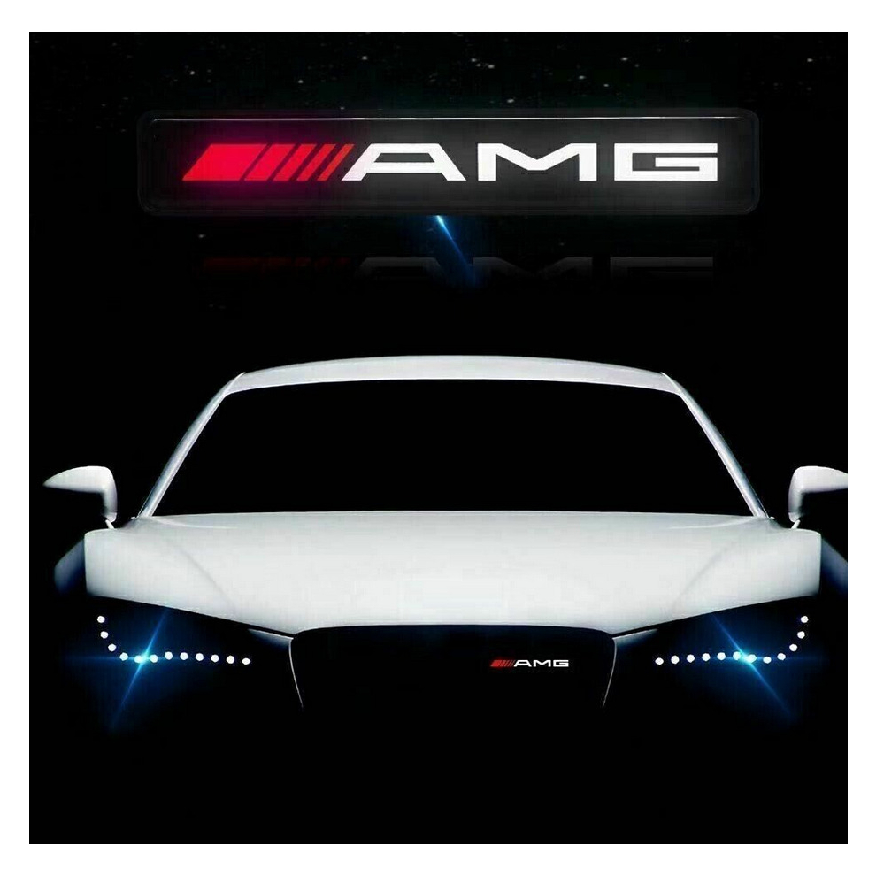 LED Light Emblem Front Grille Badge Illuminated Logo For AMG E300