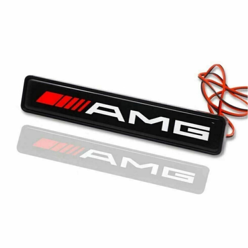 LED Light Emblem Front Grille Badge Illuminated Logo For AMG E300 1