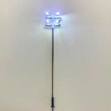2 PCS HO Scale Model lighting tower, tower lights Model Lights Layout Lamppost Train/Garden/Playground/Stadium Overhead Lights