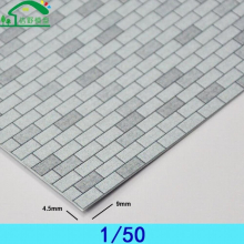 2Pcs 19*29cm Architectural Sand Table Train Scale Model Board Materials ABS External Wall Brick Models Plates