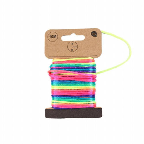 10M/roll 2.5mm Gradient Nylon Cord Thread Chinese Knot Macrame Cord Children Bracelet Braided String DIY Beading Thread