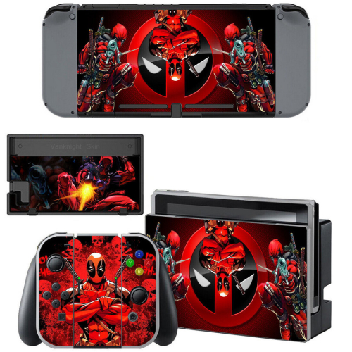 Normal Nintendo Switch Console Joy-Con Skin Deadpool DP Hero Vinyl Decal Sticker