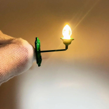 2 PCS HO Scale Classic Wall Mount Gooseneck Lamps/Street Lamp Model Making Railroad/Model Park Lamps/Railroad Layout
